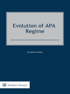 cover image of Evolution of APA Regime